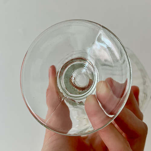 Set of 4 Vintage Jeanette Glass Ribbed Clear Footed Sundae Dishes