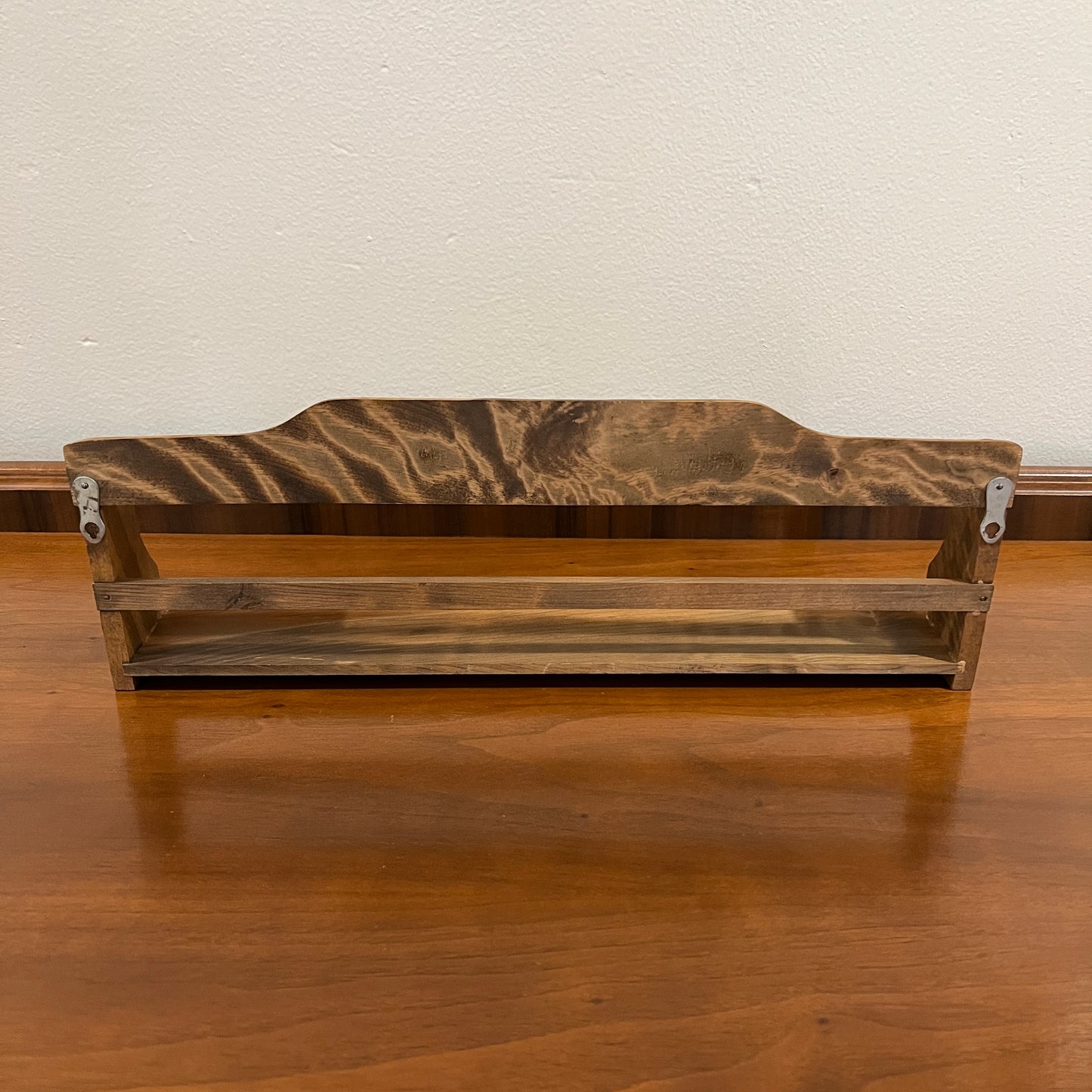 Vintage 16.5" Wooden One-Tier Spice Rack