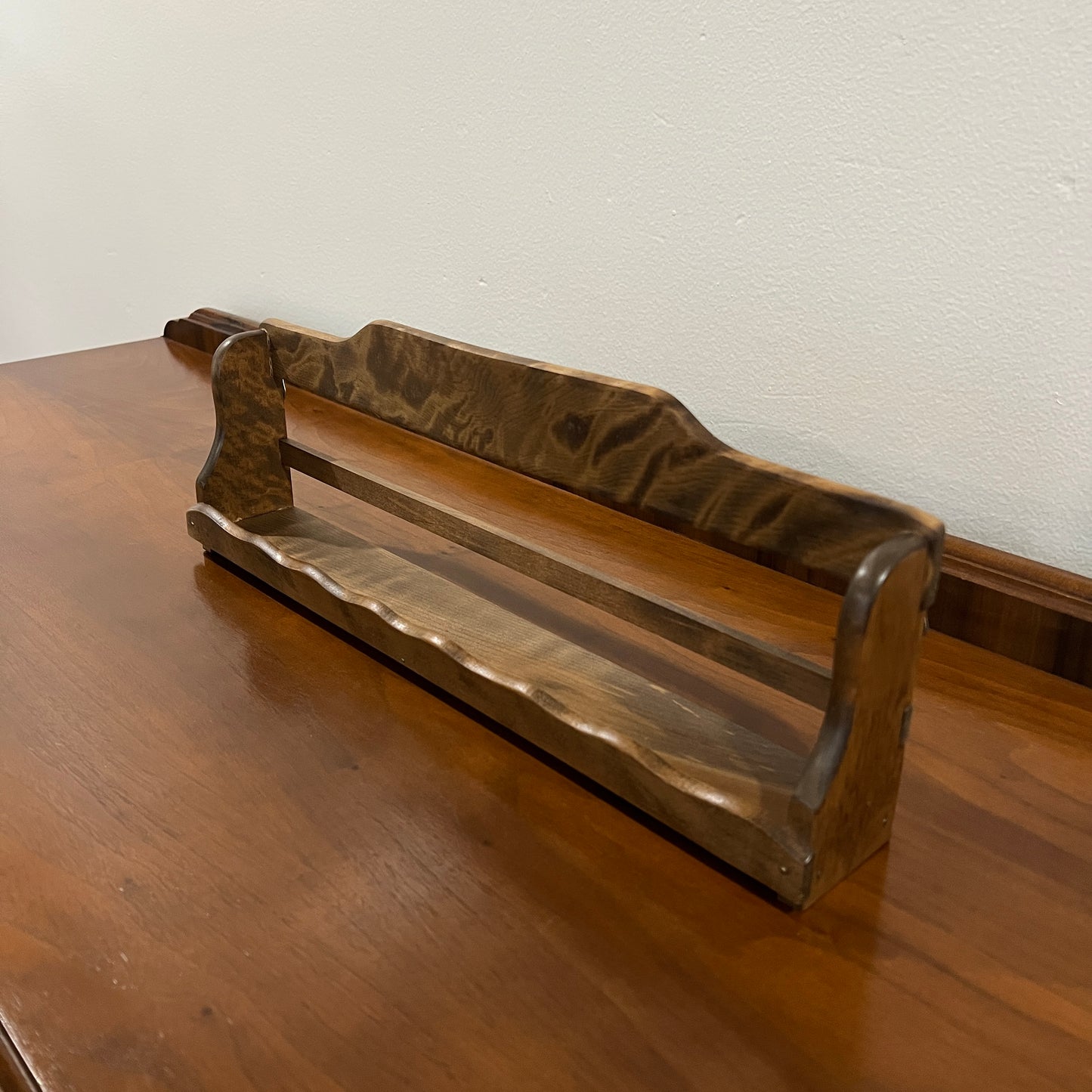 Vintage 16.5" Wooden One-Tier Spice Rack