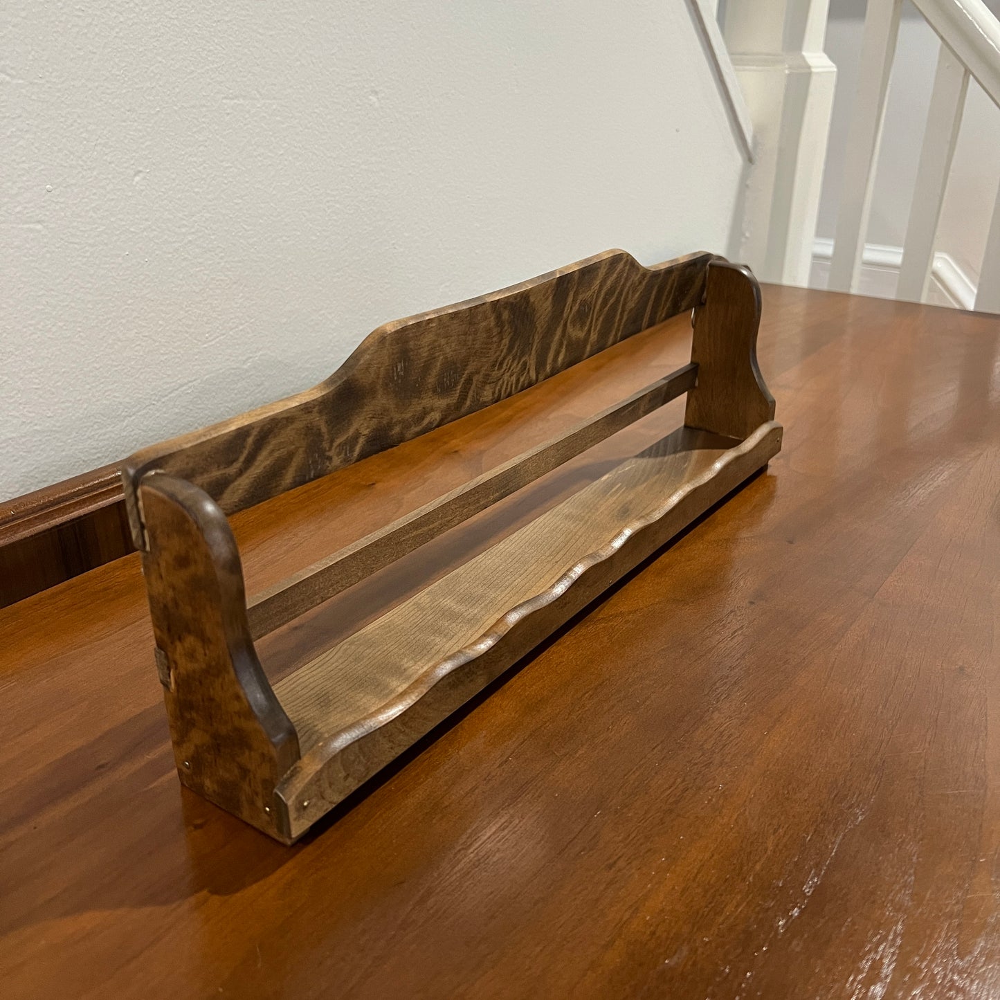 Vintage 16.5" Wooden One-Tier Spice Rack