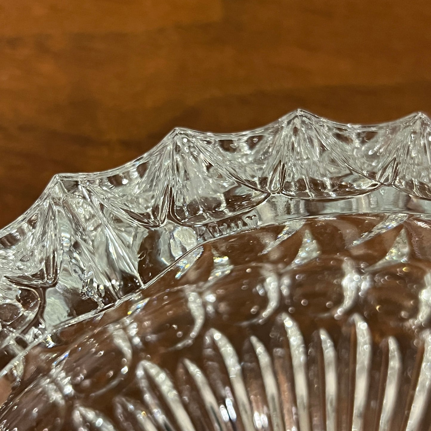 Vintage Cut Crystal 7" Cigar Ashtray