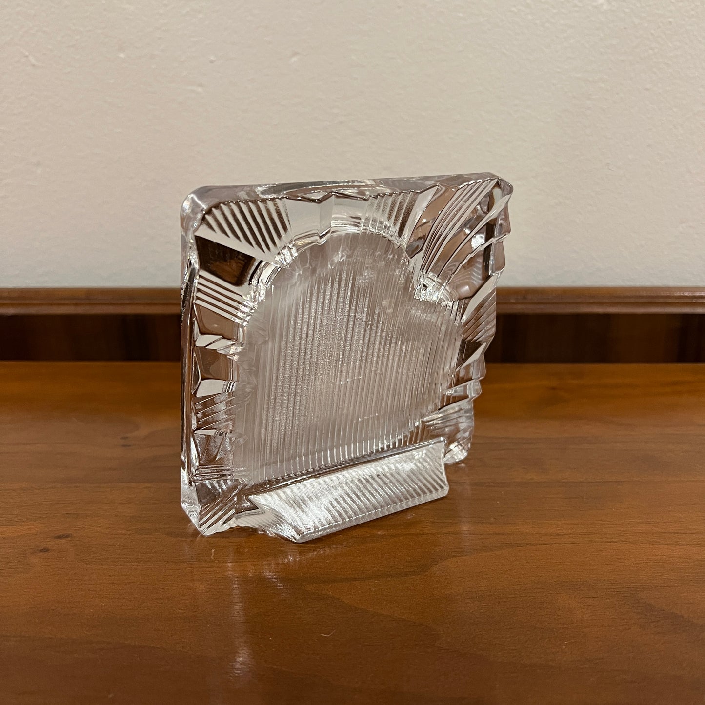 Vintage Fifth Avenue Clear Crystal 4x4" Heart Picture Frame