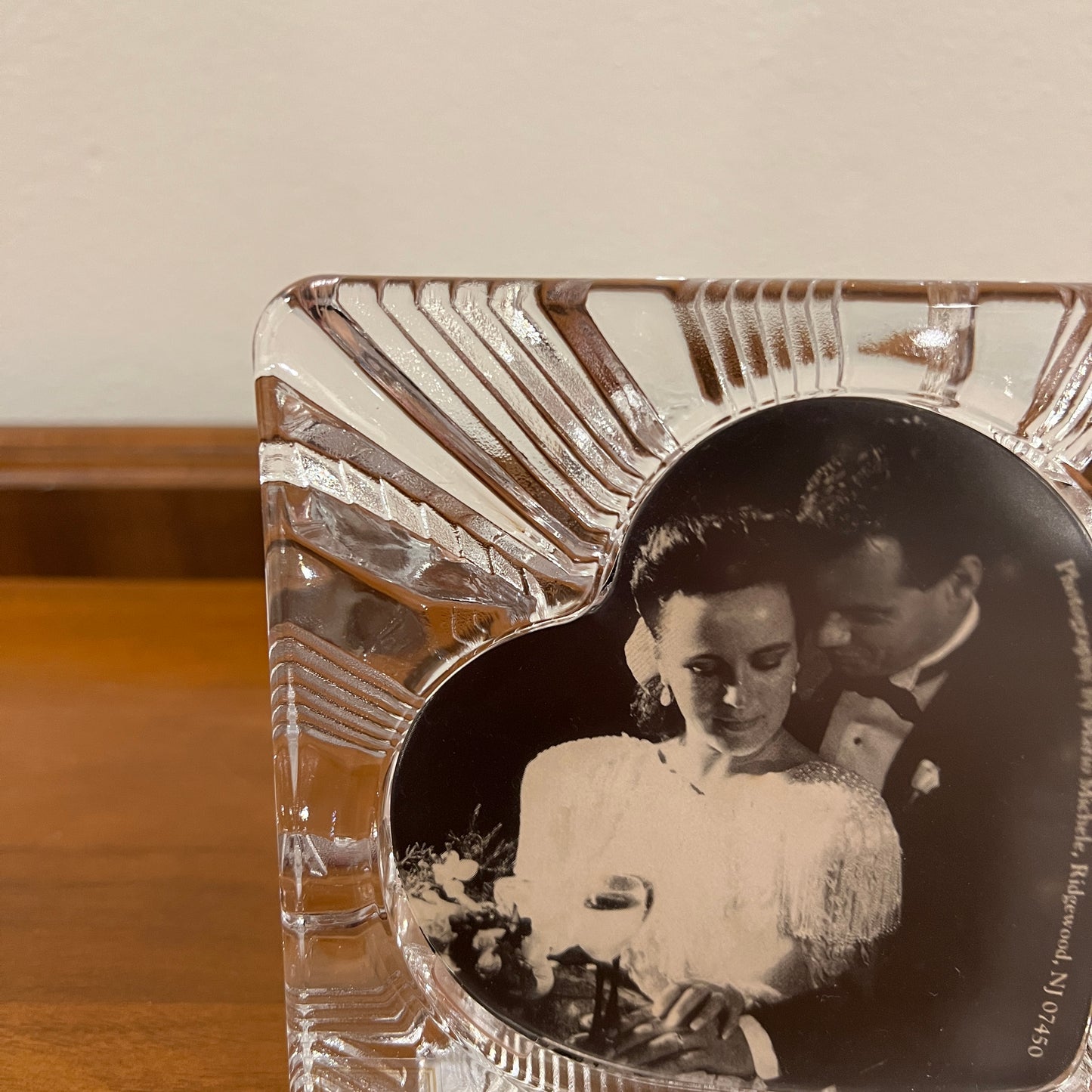 Vintage Fifth Avenue Clear Crystal 4x4" Heart Picture Frame