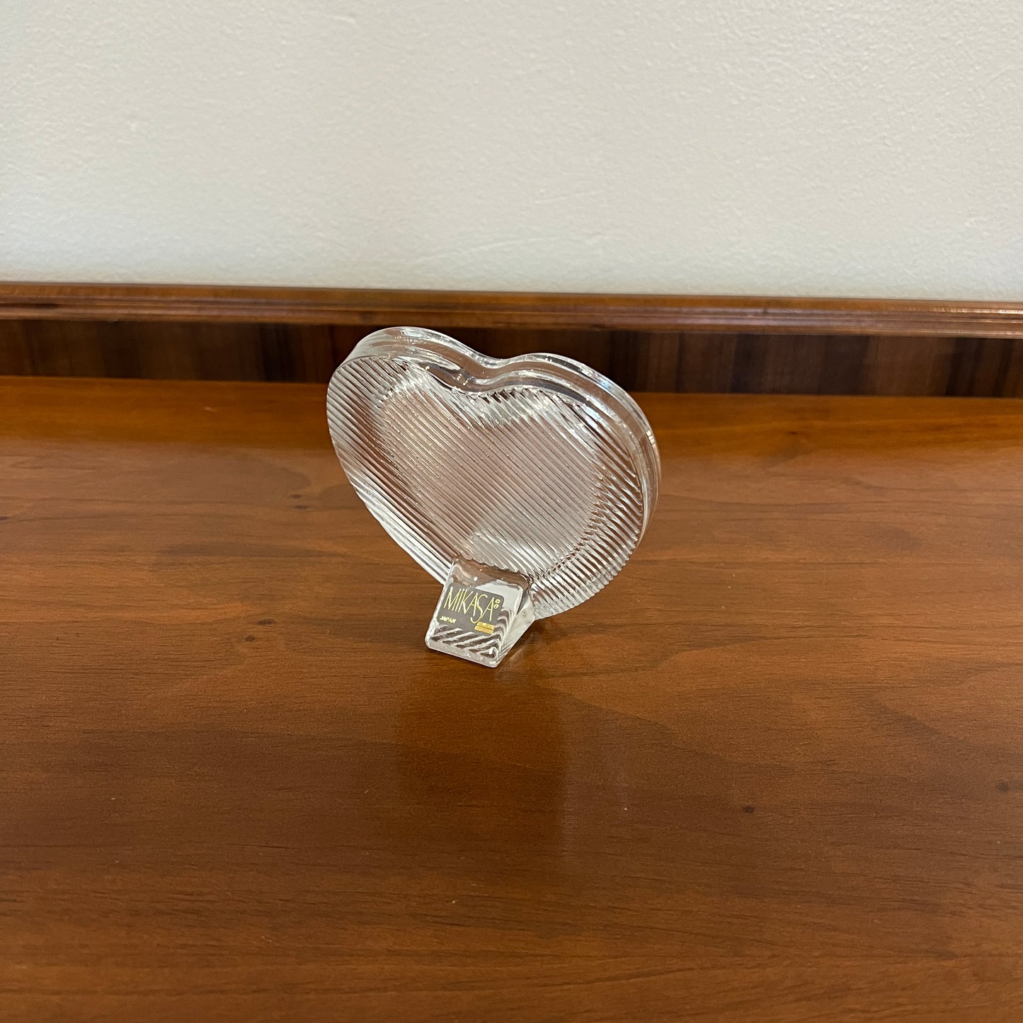Vintage 2000s Mikasa 3x3" Heart Shaped Crystal Frame