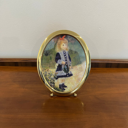 Vintage 1980s/1990s Solid Brass 8x10" Oval Photo Frame