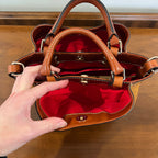 Preloved Dooney & Bourke Ostrich Mini Barlow Bag in Caramel