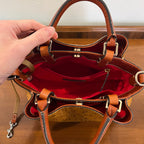 Preloved Dooney & Bourke Ostrich Mini Barlow Bag in Caramel