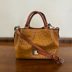 Preloved Dooney & Bourke Ostrich Mini Barlow Bag in Caramel