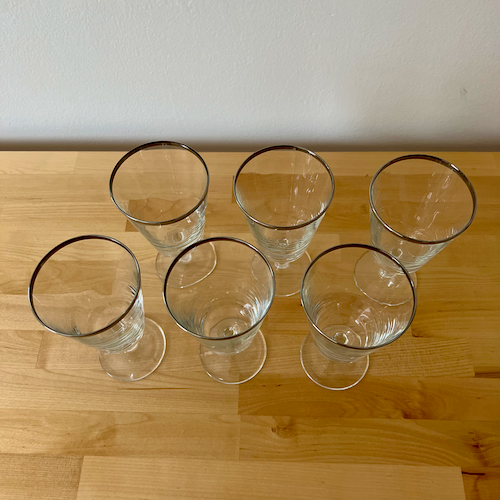 Vintage Crystal Water Glass- Set of 8