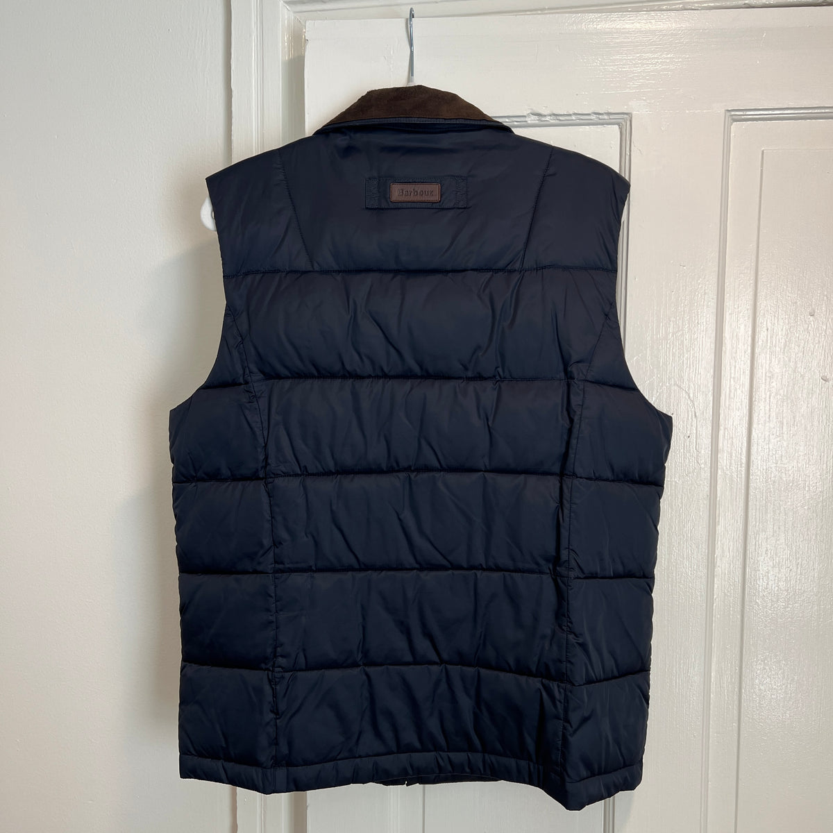 Preloved Barbour Men's M Navy Colwarmth Quilt Gilet