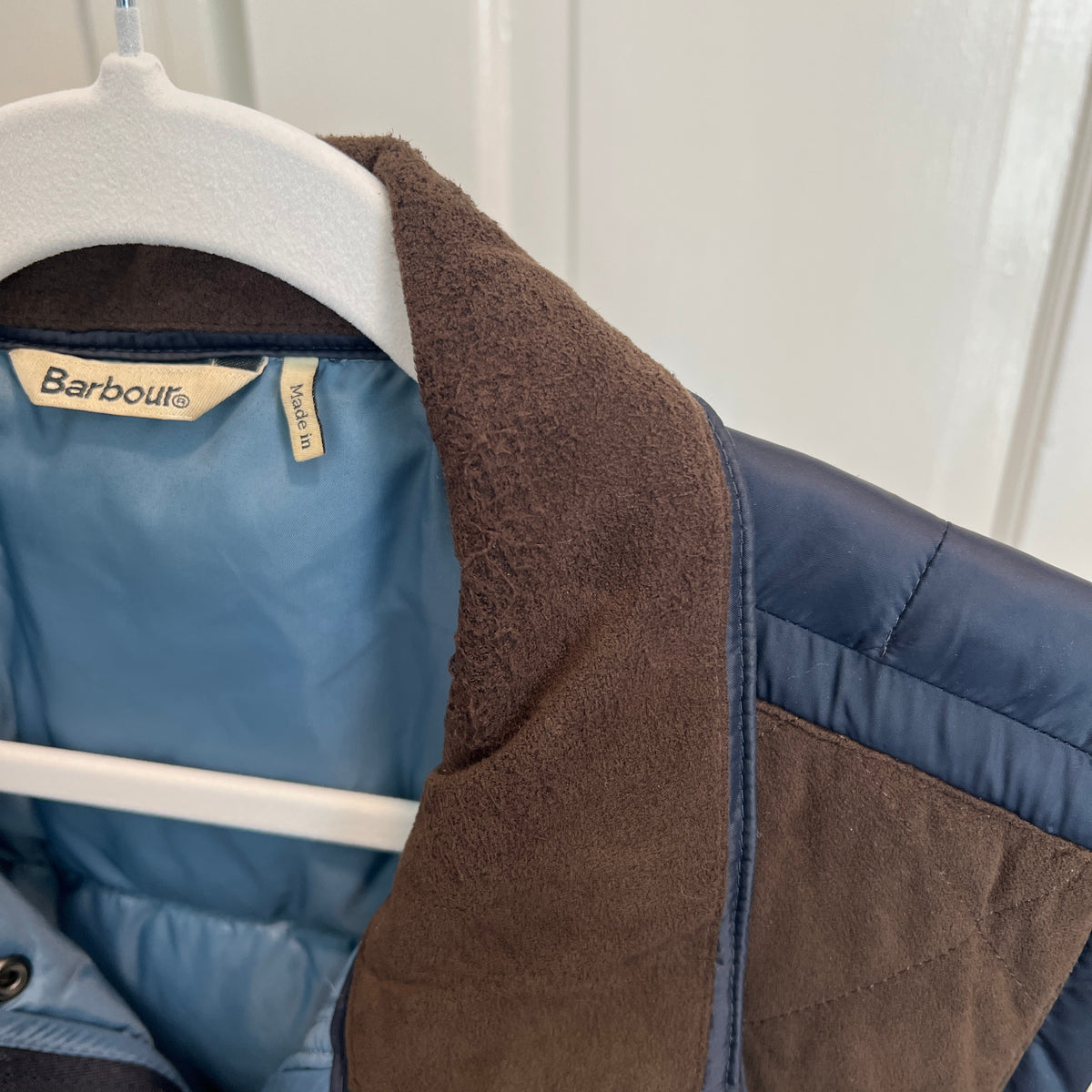 Preloved Barbour Men's M Navy Colwarmth Quilt Gilet