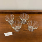 Set of 4 Vintage Anchor Hocking Berwick Clear Boopie Coupe Glasses