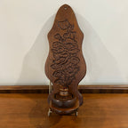 Set of 2 Vintage HOMCO Large Wooden Floral Wall Sconces