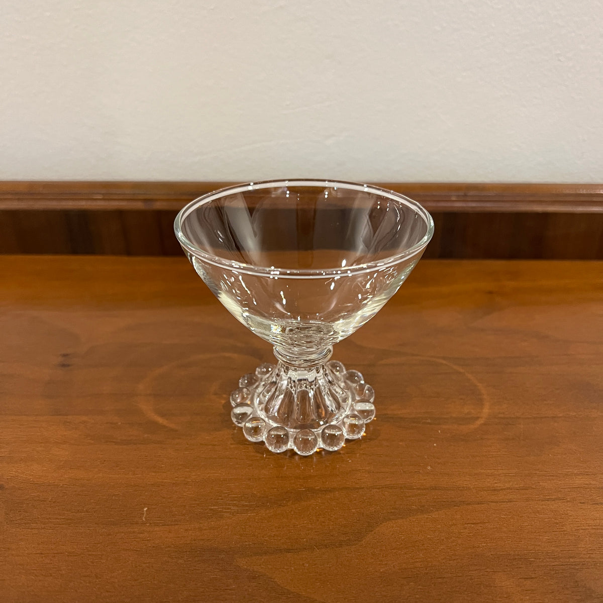 Set of 4 Vintage Anchor Hocking Berwick Clear Boopie Coupe Glasses