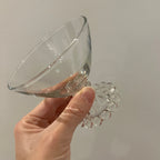 Set of 4 Vintage Anchor Hocking Berwick Clear Boopie Coupe Glasses