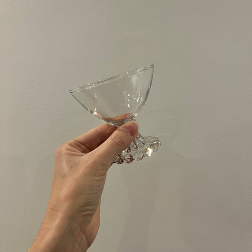 Set of 4 Vintage Anchor Hocking Berwick Clear Boopie Coupe Glasses