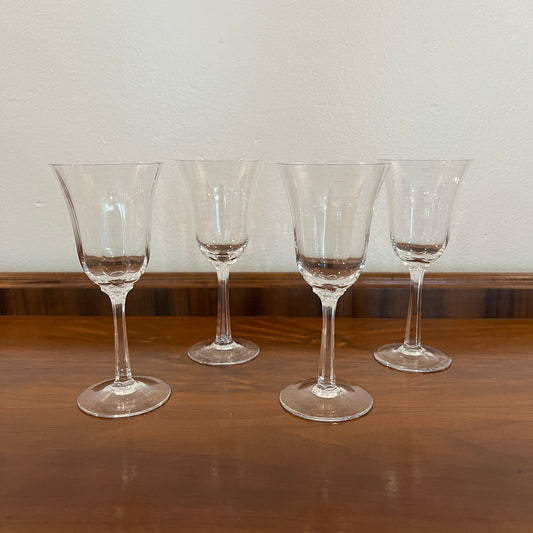 Set of 4 Vintage Lenox Allure Wine Glasses
