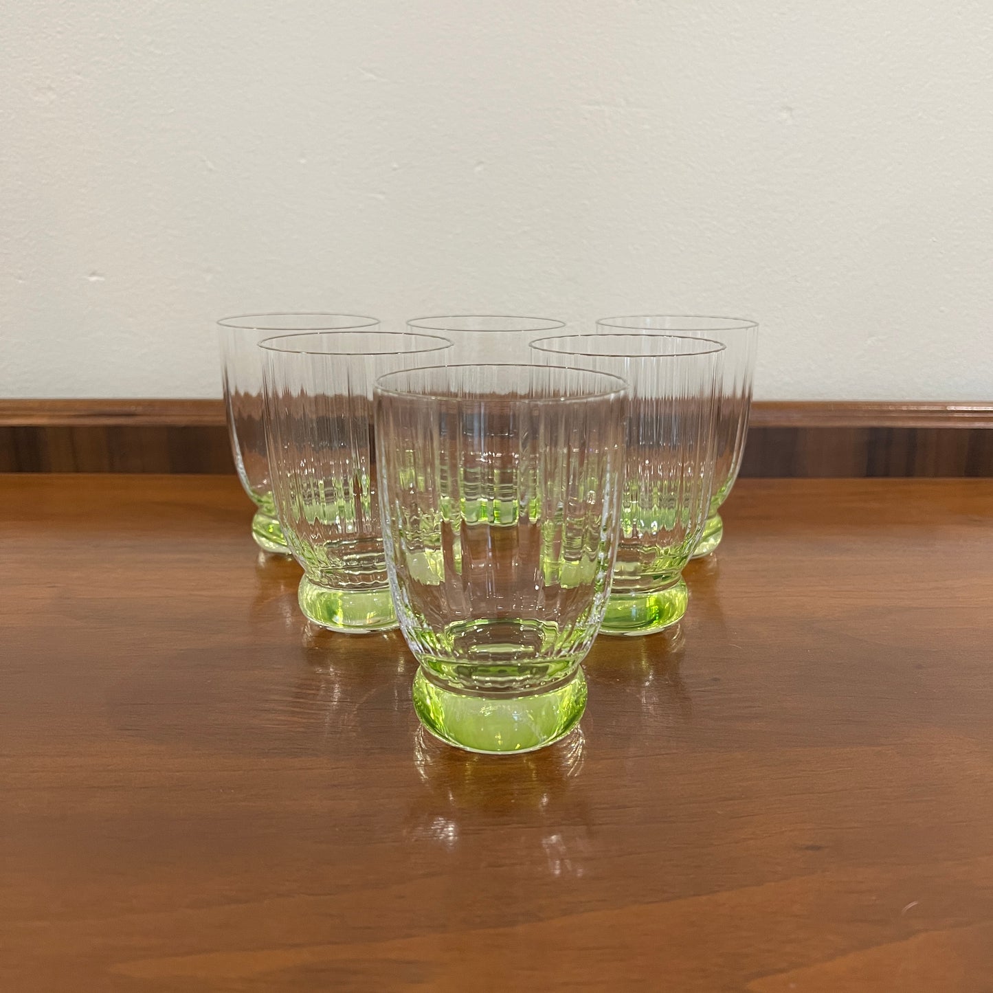 Set of 6 Villeroy & Boch New Cottage Light Green 6 oz. Cocktail Glasses