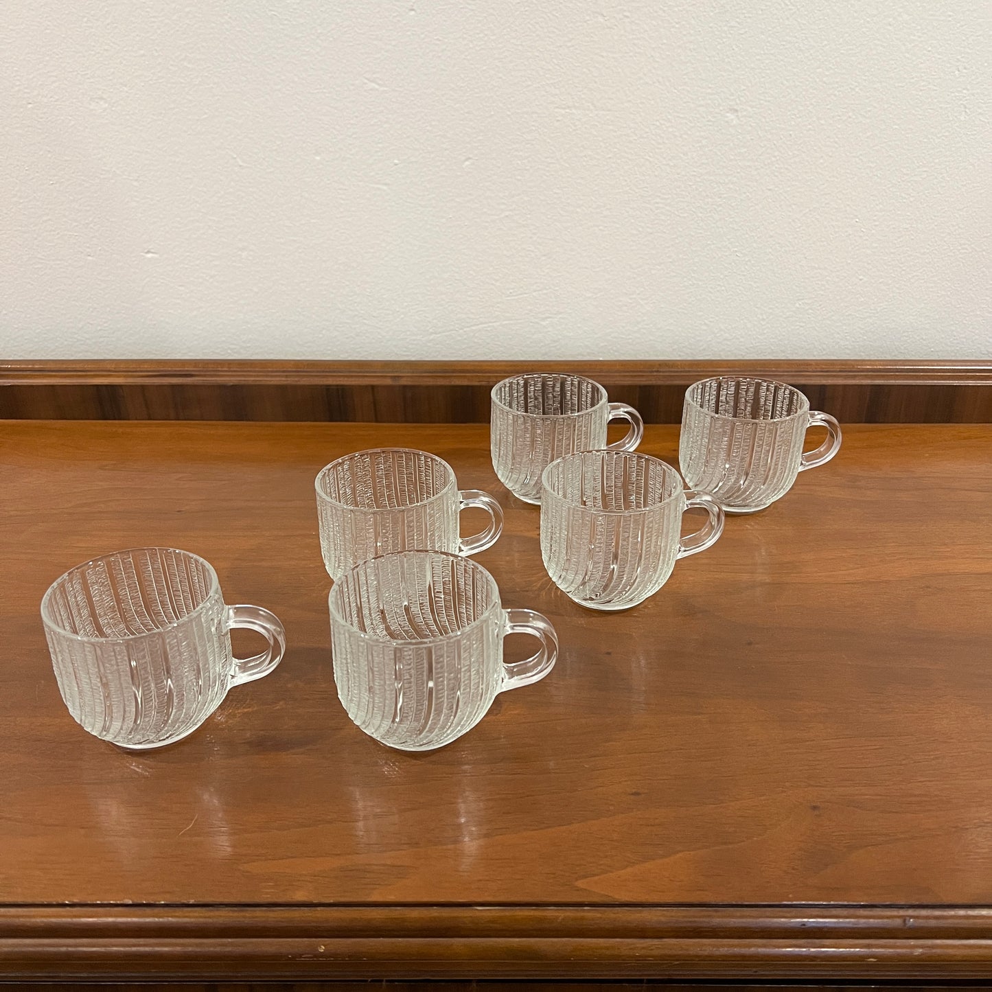 Set of 6 Vintage Arcoroc Seabreeze Coffee Cups