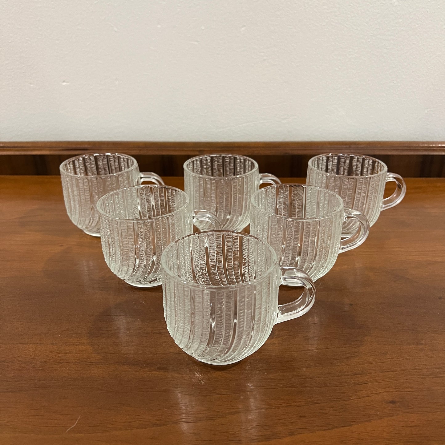 Set of 6 Vintage Arcoroc Seabreeze Coffee Cups