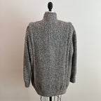 Vintage 1980s Women's Tweed Double-Breasted Wool Coat, Size M/L