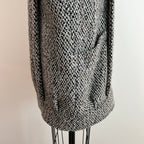 Vintage 1980s Women's Tweed Double-Breasted Wool Coat, Size M/L