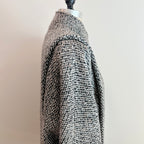 Vintage 1980s Women's Tweed Double-Breasted Wool Coat, Size M/L
