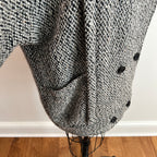 Vintage 1980s Women's Tweed Double-Breasted Wool Coat, Size M/L