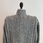 Vintage 1980s Women's Tweed Double-Breasted Wool Coat, Size M/L