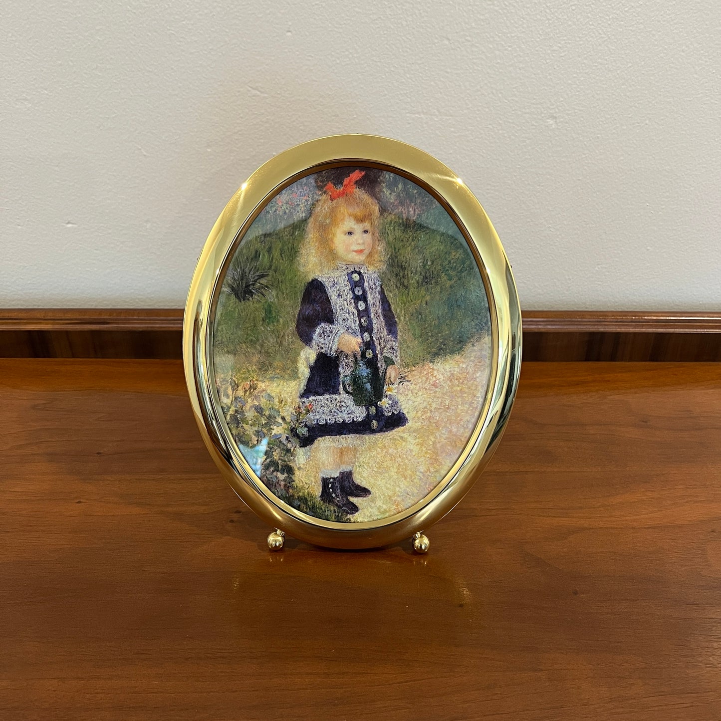 Vintage 1980s/1990s Solid Brass 8x10" Oval Photo Frame