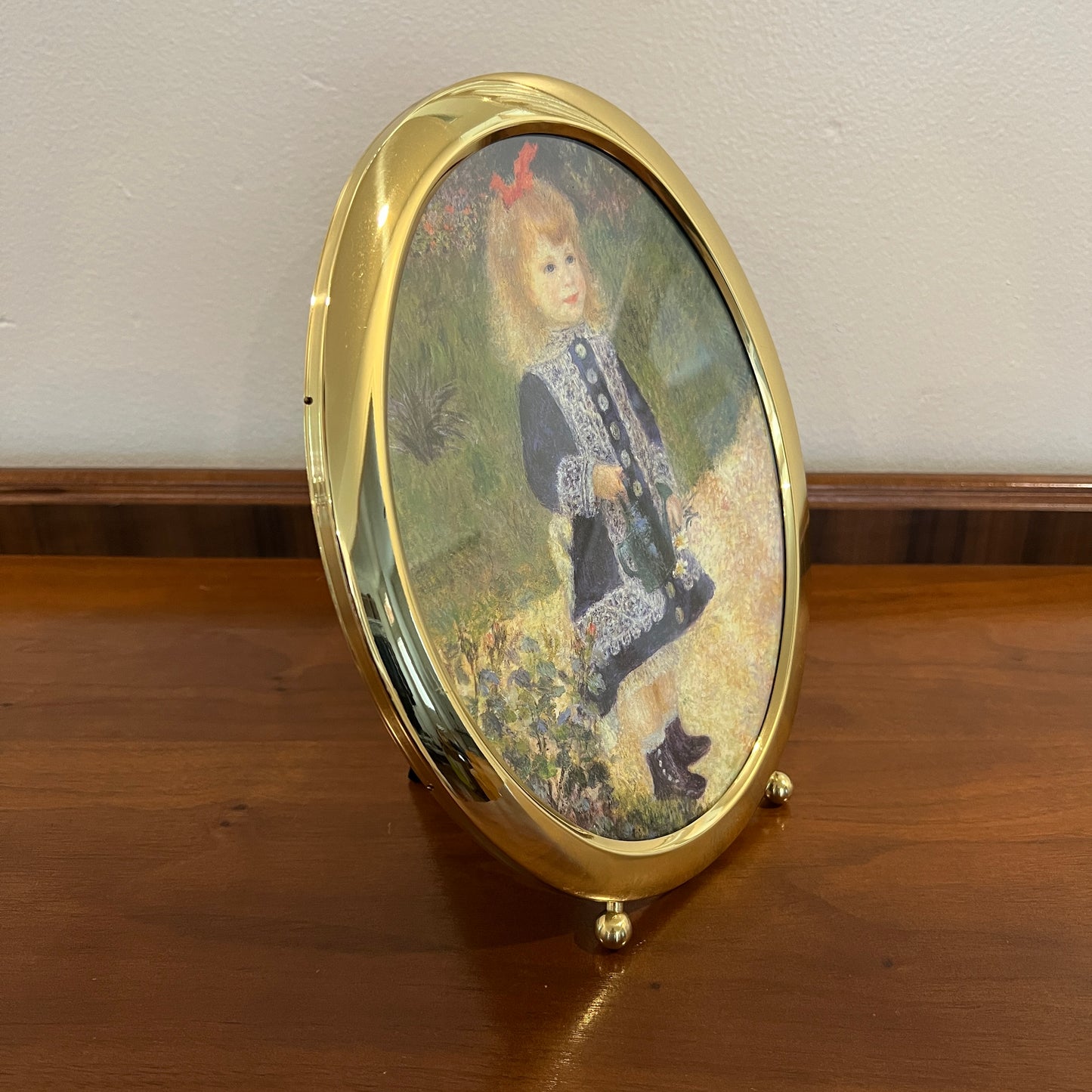 Vintage 1980s/1990s Solid Brass 8x10" Oval Photo Frame