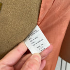 Vintage 1980s/1990s Women's Camel Wool Peacoat with Turnlock Buttons, Size L/XL
