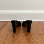 Vintage 1990s Circa Joan & David Dark Chocolate Brown Leather Mules, Size 9M
