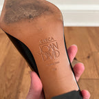 Vintage 1990s Circa Joan & David Dark Chocolate Brown Leather Mules, Size 9M