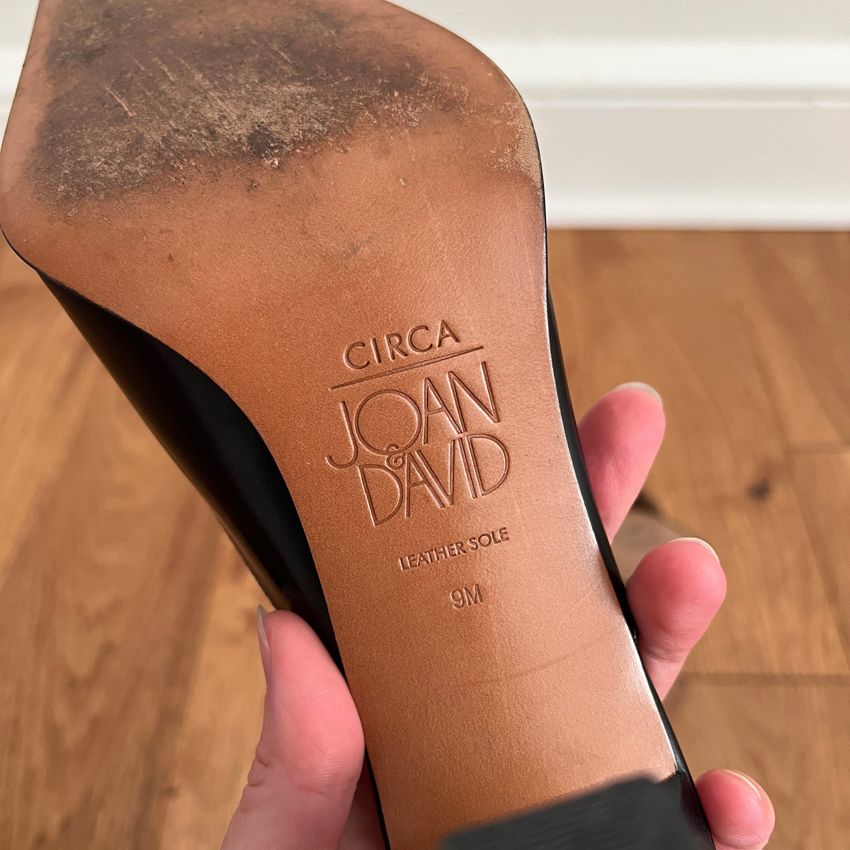 Vintage 1990s Circa Joan & David Dark Chocolate Brown Leather Mules, Size 9M