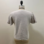 Vintage 1990s Women's Size S Cotton Striped Knit Crewneck Sweater Tee