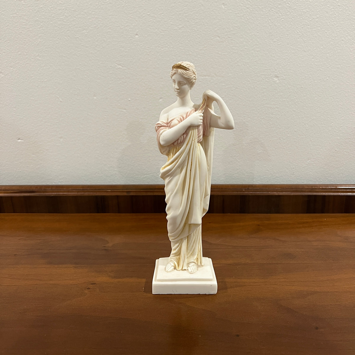 Vintage 9.5" Alabaster Tanagra Greek Goddess Figurine