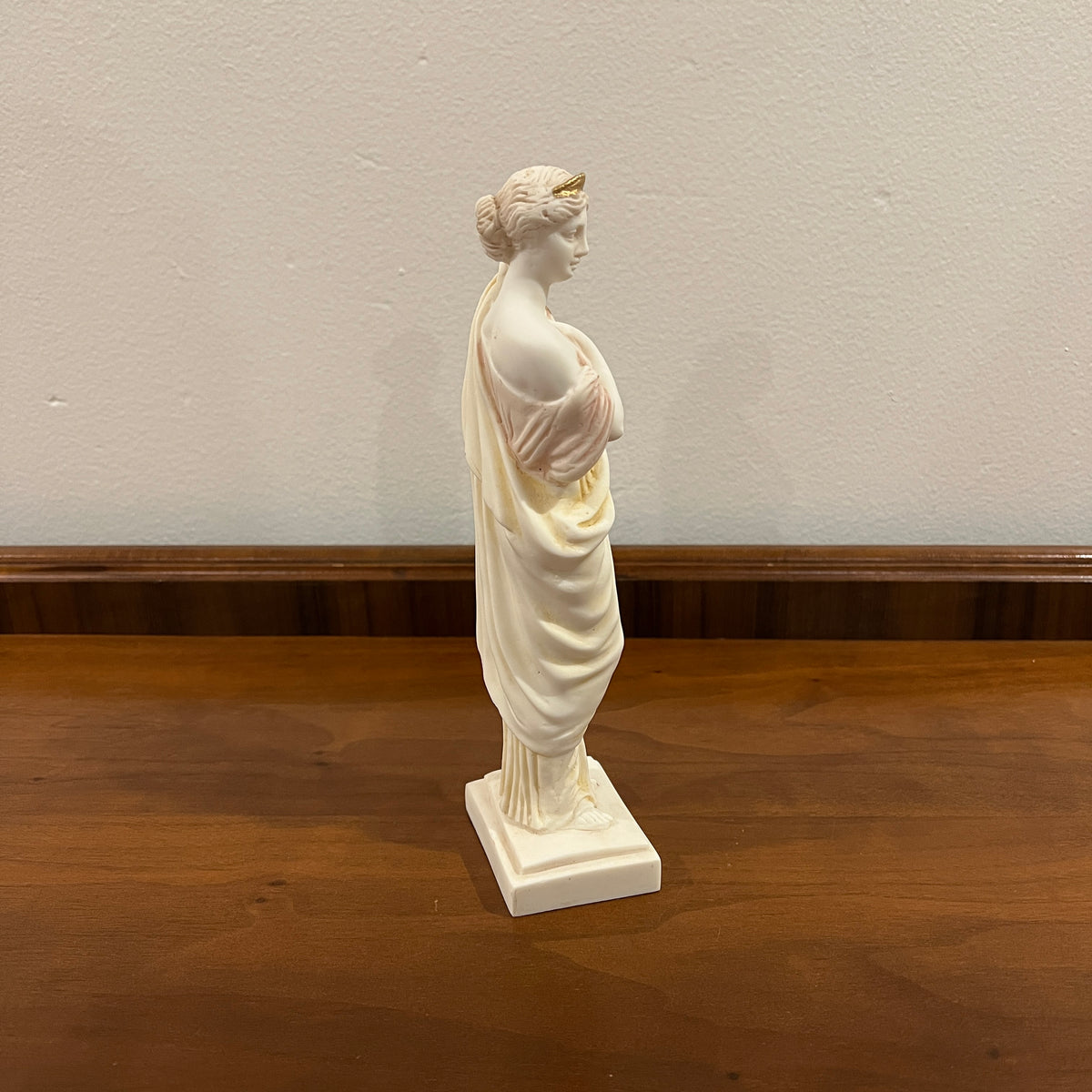 Vintage 9.5" Alabaster Tanagra Greek Goddess Figurine