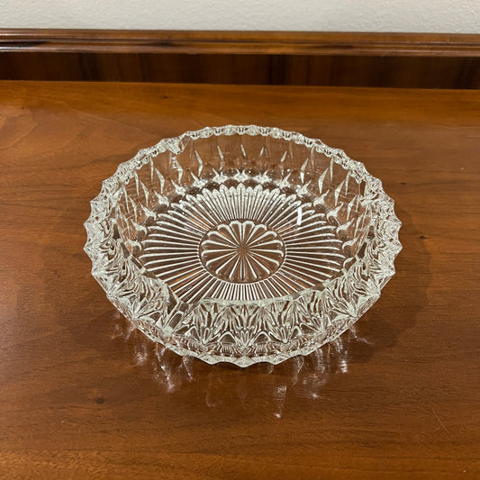 Vintage Cut Crystal 7" Cigar Ashtray