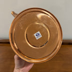Vintage Daewoo Copper Tea Kettle with Delft Blue and White Porcelain Handle