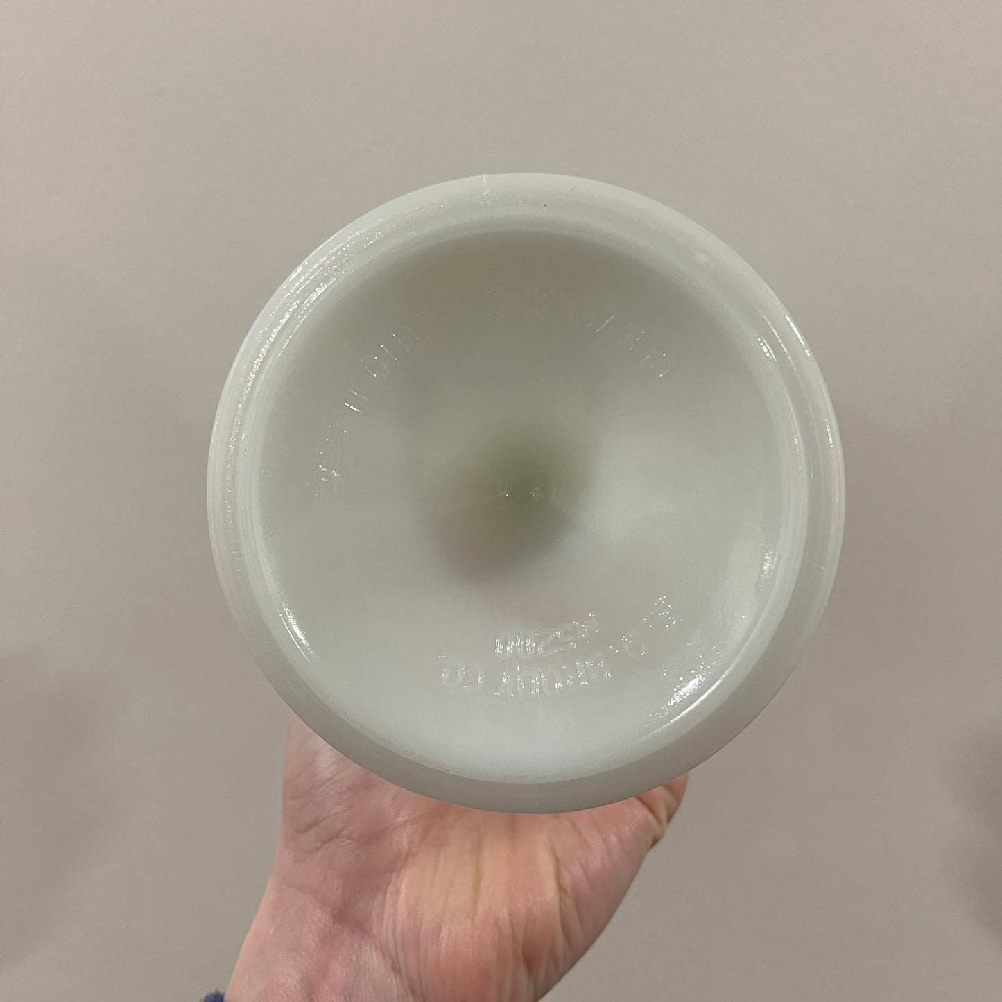 Vintage Mid-Century E.O. Brody 9" Milk Glass Pedestal Vase (A)