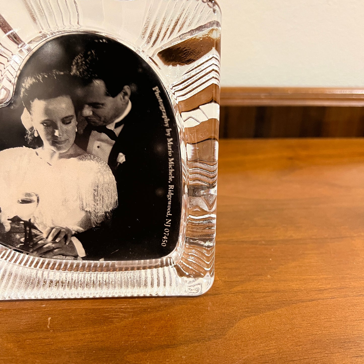 Vintage Fifth Avenue Clear Crystal 4x4" Heart Picture Frame