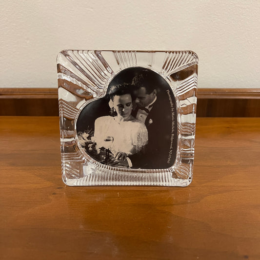 Vintage Fifth Avenue Clear Crystal 4x4" Heart Picture Frame