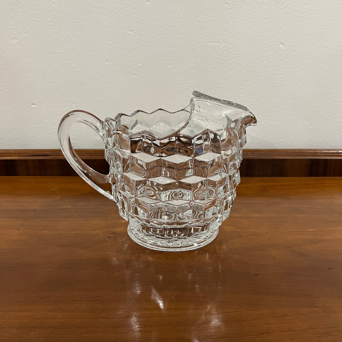 Vintage Fostoria American Clear Pitcher with Ice Lip