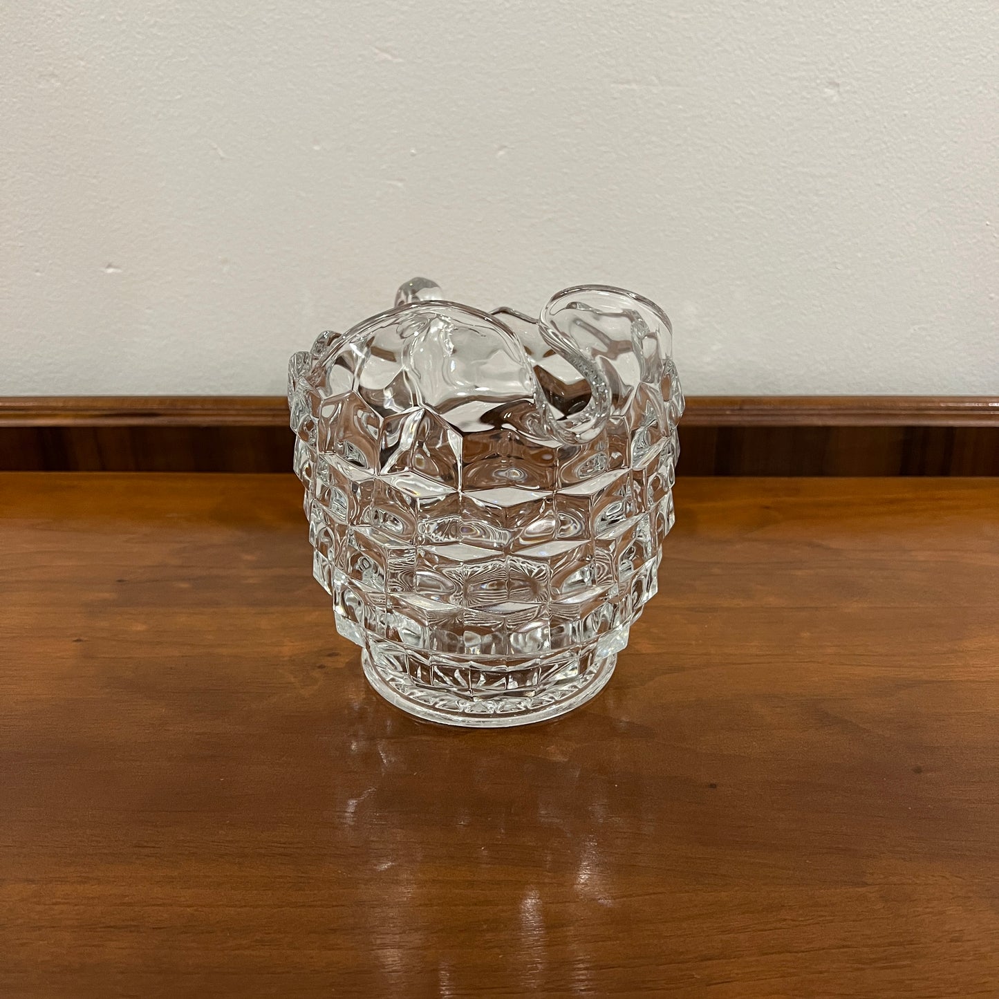 Vintage Fostoria American Clear Pitcher with Ice Lip