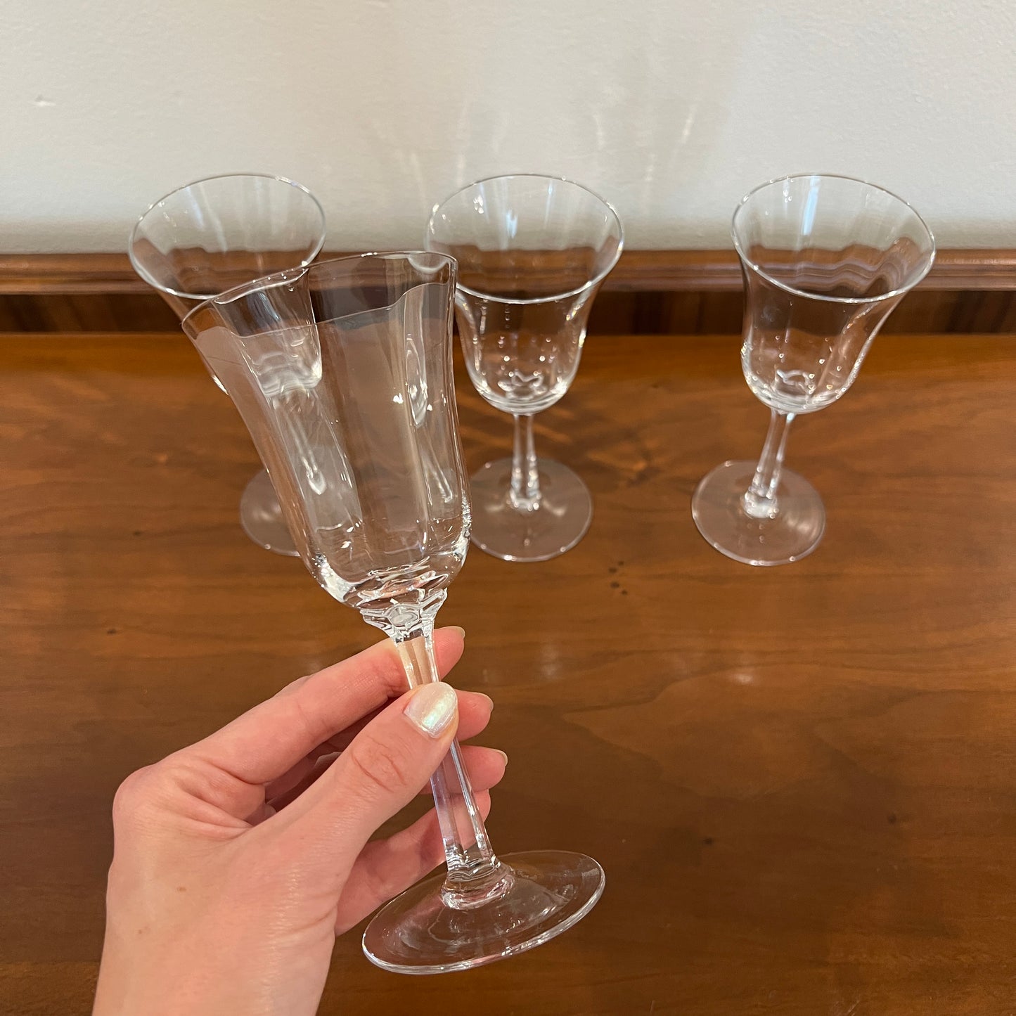 Set of 4 Vintage Lenox Allure Wine Glasses