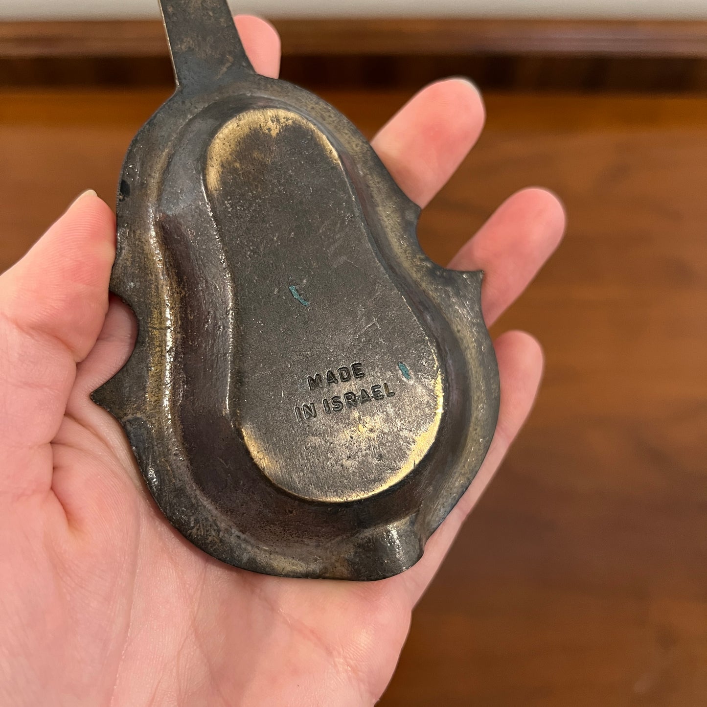 Vintage Dayagi Brass Cello Ashtray, Incense Holder, or Trinket Dish