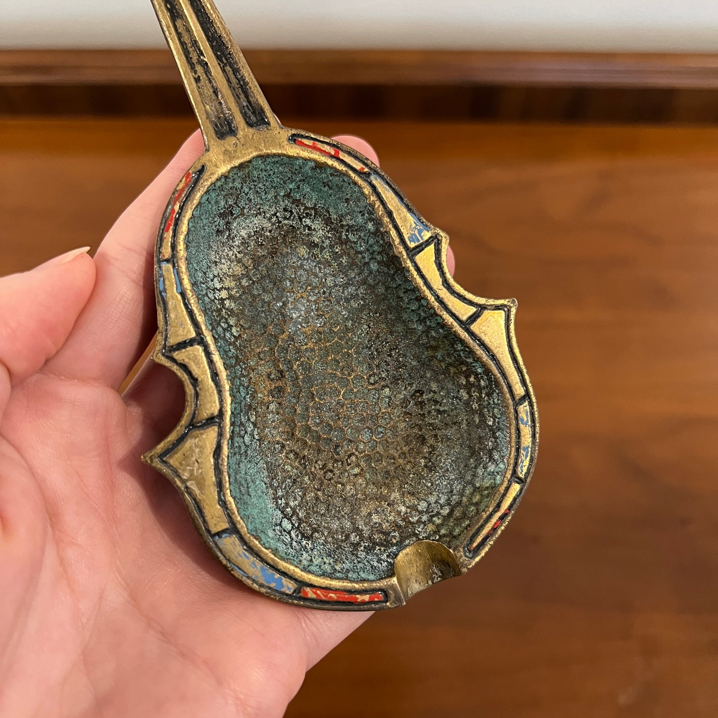 Vintage Dayagi Brass Cello Ashtray, Incense Holder, or Trinket Dish