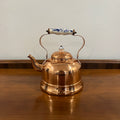 Vintage ODI Copper Tea Kettle with Delft Blue and White Porcelain Handle