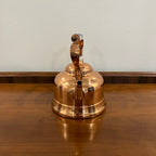 Vintage ODI Copper Tea Kettle with Delft Blue and White Porcelain Handle